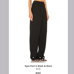 A.L.C Ryan pant, black and black, size 2 NWT